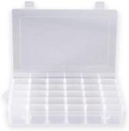 📦 ultimate plastic organizer container box: 36 compartments jewelry storage with adjustable dividers (1 pack) logo