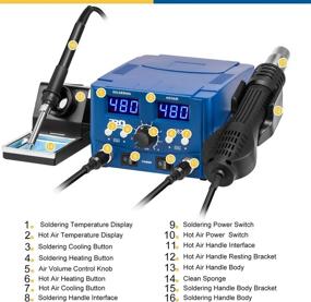 img 1 attached to PROSTORMER Soldering Station Temperature Control and Desoldering Tool: Enhanced Performance for Precision Soldering