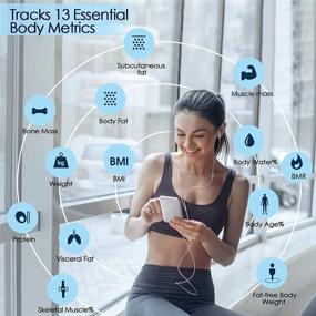 img 1 attached to 📊 Smart Bluetooth Body Fat Scale: High-Precision Digital Bathroom Scale with Wireless Body Composition Analysis, BMI Calculation, and 400 lbs Weighing Capacity