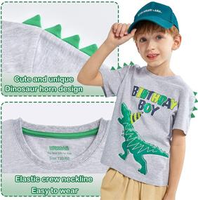 img 2 attached to Dinosaur Birthday T Shirt Toddler Graphic