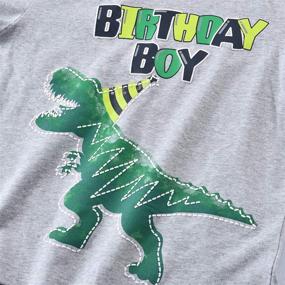 img 3 attached to Dinosaur Birthday T Shirt Toddler Graphic