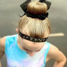 img 3 attached to 🎀 FROG SAC 4 Gymnastics Headbands for Girls - Adjustable, Non-Slip Hair Bands for Kids - Metallic Grosgrain Dance Accessories - Perfect Gymnast and Dancer Girl Hairbands - Ideal Party Favors