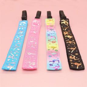 img 2 attached to 🎀 FROG SAC 4 Gymnastics Headbands for Girls - Adjustable, Non-Slip Hair Bands for Kids - Metallic Grosgrain Dance Accessories - Perfect Gymnast and Dancer Girl Hairbands - Ideal Party Favors