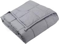 🌙 dreambeauty cooling weighted blanket - premium 60''x80'' grey cotton blanket with glass beads - 17lbs ideal for 150-200lbs adults, women, and men logo