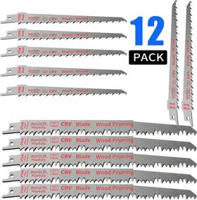 img 4 attached to 🪚 12-Pack Wood Pruning Saw Blades for Reciprocating/Sawzall Saws - 9-Inch 5-Pack and 6-Inch 7-Pack