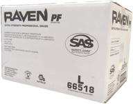 🧤 sas safety 66518 raven nitrile disposable gloves - large - 10 pack (100 gloves per box) - 6 mil thickness in black logo