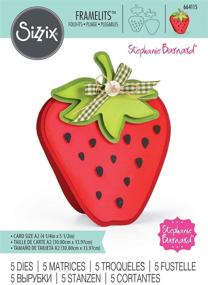 img 1 attached to 🍓 Sizzix клубничные вырубки Fold-its: многоцветные, необходимый инструмент для рукоделия одного размера