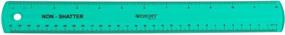 img 1 attached to Green 12 Inch Westcott Shatterproof Ruler