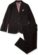 timeless style: isaac mizrahi 2 piece suit husky charcoal for boys - suits & sport coats collection logo