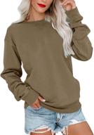 👚 bingerlily women's casual long sleeve sweatshirt crew neck cute pullover | relaxed fit tops for everyday comfort logo