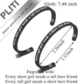 img 3 attached to 👯 Funny Short Tall BFF Matching Gifts - Bracelet Set of 2 - BFF Gift - Short Girl's Essential: Tall Best Friend - BFF Friends Jewelry Set - Friendship Gift - Bestie Gifts