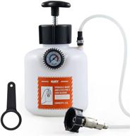 🔧 orion motor tech european brake pressure bleeder kit - 2.5l manual brake fluid pressure bleeder with hand pump, hose, and european adapter logo