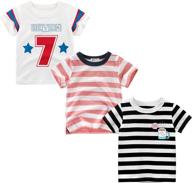 mssmart toddler boys summer t-shirts: stylish 3-pack short sleeve tops for size 2-7t logo