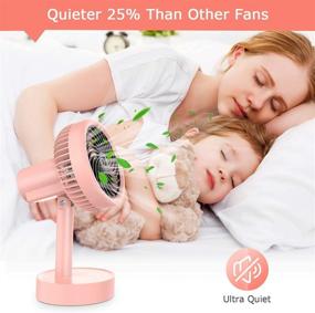 img 1 attached to 💦 Compact USB Rechargeable Misting Fan for Home and Office - Pink, 3 Speeds