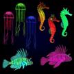 luminous decoration artificial fluorescent jellyfish logo