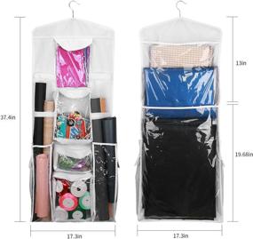 img 3 attached to Maximize Closet Space with ProCase Double-Sided Hanging Gift Wrap Organizer - Efficient Storage for Wrapping Paper Rolls, Bows, and Ribbons
