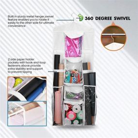 img 2 attached to Maximize Closet Space with ProCase Double-Sided Hanging Gift Wrap Organizer - Efficient Storage for Wrapping Paper Rolls, Bows, and Ribbons