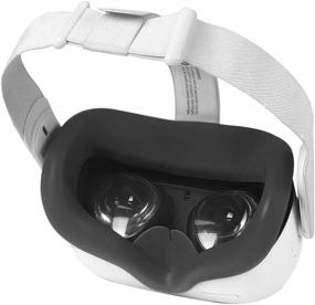 img 3 attached to 🕶️ TATACO VR Силиконовое покрытие для глаз Oculus Quest 2 - защита от пота, светонепроницаемость, не скользящее, стиральное - черное/синее/красное