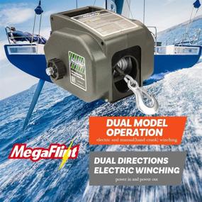 img 3 attached to 🚤 Megaflint Trailer Winch: Reversible Electric Winch for Boats up to 6000 lbs - 12V DC, Power-in, Power-Out, and Freewheel Operations - 30% More Winching Power than Regular 6000 lbs Winch (5000lbs Marine)