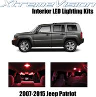 enhanced xtremevision red led interior kit + installation tool for jeep patriot 2007-2015 (6 pieces) logo