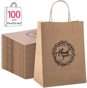 img 3 attached to 🛍️ Bulk Brown Gift Bags 5.25x3.75x8 with Handles - Perfect for Weddings, Parties, and Merchandise