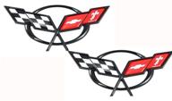 🚘 authentic corvette c5 crossed flags emblem (pair): enhance your 1997-2001 chevrolet corvette's front & rear look! logo