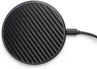 📱 reveal shop wireless charger pad: carbon fiber design - qi certified, fast charging - compatible with iphone 12/11/11pro/xs max/xr/xs/x/8/8plus, galaxy s6 to s10, s20 - cable included (black) logo