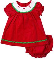 adorable good lad newborn/infant girls red corduroy dress with smocked collar and matching panty - perfect for special occasions! logo