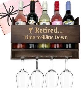 img 4 attached to 🍷 Retirement Wine Gifts for Women 2021 - Our Retired, Time to Wine Down Wine Rack: Perfect Retirement Gift for Women Wine Lovers and Fun Retired Gifts for Women