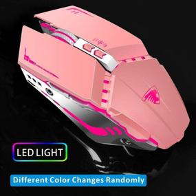 img 1 attached to 🐁 TENMOS T21 Bluetooth Mouse: Rechargeable Dual Mode Wireless Gaming Mouse, Silent and Portable - Pink