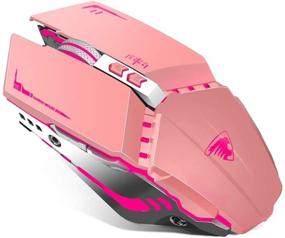 img 4 attached to 🐁 TENMOS T21 Bluetooth Mouse: Rechargeable Dual Mode Wireless Gaming Mouse, Silent and Portable - Pink