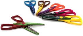 img 2 attached to Emraw Craft Scissors: Soft Comfort Grip Handles, Small Sharp Blades for Cutting Paper and Fabric, 6 1/2 Straight Handle Kitchen Shear (Pack of 6)