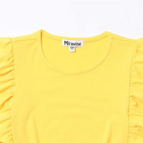 img 2 attached to Ruffle Sleeve Shirts T Shirts Yellow Girls' Clothing