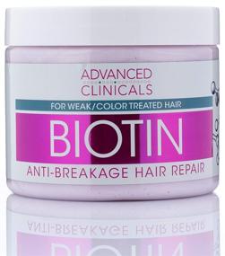 img 3 attached to 🌿 Advanced Clinicals Biotin Anti-Breakage Hair Repair Mask: Strengthen Your Color-Treated Hair with Deep Conditioning, Manuka Honey & Caffeine. Hydrating and Restoring Weak Hair - 12 Oz