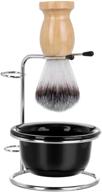 🪒 faleto stainless steel shaving brush stand holder and soap bowl mug set: a perfect match for your safety razor brush logo