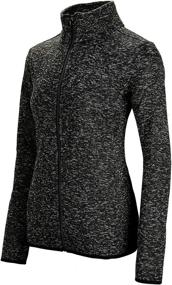 img 3 attached to 🧥 Dolcevida Women's Sweater Fleece Zip Up Jacket – Long Sleeve, Speckled Design, with Convenient Pockets