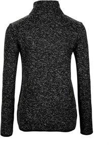 img 2 attached to 🧥 Dolcevida Women's Sweater Fleece Zip Up Jacket – Long Sleeve, Speckled Design, with Convenient Pockets