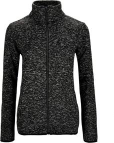 img 4 attached to 🧥 Dolcevida Women's Sweater Fleece Zip Up Jacket – Long Sleeve, Speckled Design, with Convenient Pockets