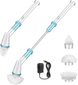 img 4 attached to Efficient Electric Spin Scrubber: Cordless Power Cleaning Brush for Floors, Walls and Bathrooms