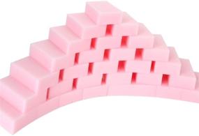 img 4 attached to 🧽 CertBuy 50 Pack Extra Thick Cleaning Melamine Foam Eraser Sponge Magic Pads for Kitchen, Bathroom, Furniture, Leather, Car - 100x60x20mm (Pink)