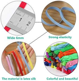 img 3 attached to High Elasticity Knit Elastic Band - 33 Yards Length, 1/4 Inch Width, Braided Elastic Cord for Sewing Crafts and DIY - Color #7