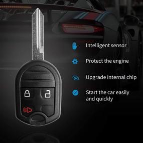 img 3 attached to 🚗 Tyranway Keyless Entry Remote Car Key Fob for Ford F150 F250 F350 F450 F550 F650 F750 / Lincoln/Flex/Focus/Fusion (CWTWB1U793 3-button)