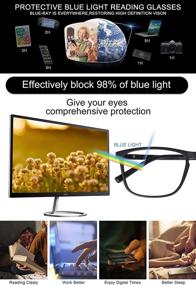 img 3 attached to OCCI CHIARI Men’s Blue Light Blocking Reading Glasses Computer Readers (0.00-6.00) with Enhanced SEO