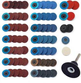 img 4 attached to 🛠️ 80 Pcs YUFUTOL 2 inch Quick Change Sanding Discs Set with 1/4 inch Holder - Ideal for Die Grinder Surface Prep, Strip Grind, Polish, Burr Finish, Rust Paint Removal - Surface Conditioning Discs