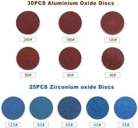 img 3 attached to 🛠️ 80 Pcs YUFUTOL 2 inch Quick Change Sanding Discs Set with 1/4 inch Holder - Ideal for Die Grinder Surface Prep, Strip Grind, Polish, Burr Finish, Rust Paint Removal - Surface Conditioning Discs