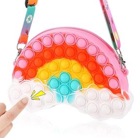 img 4 attached to GOHEYI Rainbow 🌈 Fidgets Christmas Crossbody Bag