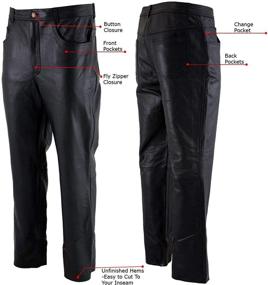 img 3 attached to 👖 Xelement B7400 Men's Classic Black Fitted Leather Pants: Timeless Style and Exceptional Fit