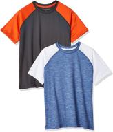 amazon essentials 2 pack short sleeve raglan boys' clothing ~ active логотип