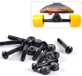 img 2 attached to 🛹 Upgrade Your Longboard: BESIY 16 Pcs Cruiser Hardware Screws Mounting Bolts Set (1.25'')