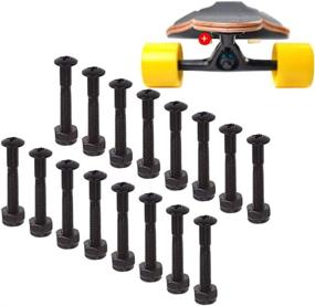 img 1 attached to 🛹 Upgrade Your Longboard: BESIY 16 Pcs Cruiser Hardware Screws Mounting Bolts Set (1.25'')